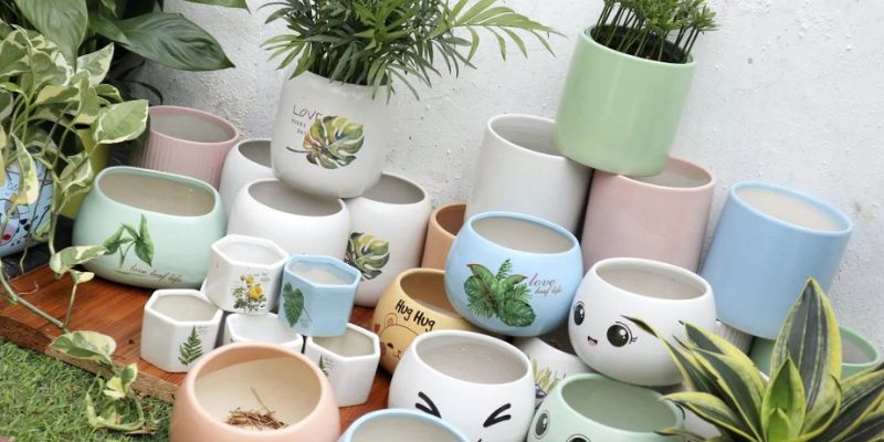 Chậu bằng gốm sứ